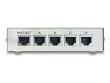 Delock Umschalter RJ45 5 Gigabit LAN 4 Port manuell bidirektional