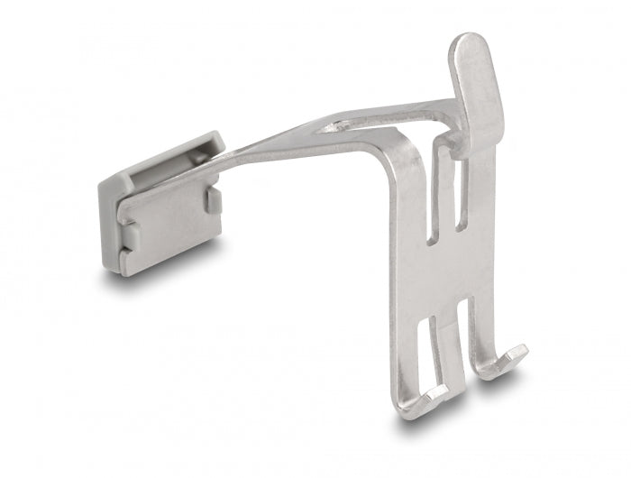 Delock Keystone Halterung mit Beschriftungsfeld 1 Port für Hutschiene Metall