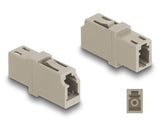Delock LWL Kupplung LC Simplex Buchse zu LC Simplex Buchse OM1/OM2 beige