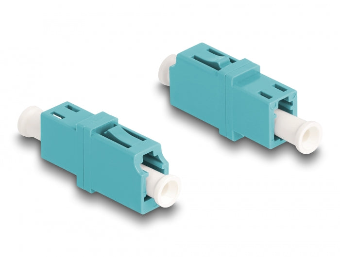Delock LWL Kupplung LC Simplex Buchse zu LC Simplex Buchse OM3 aqua