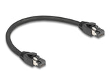 Delock RJ45 Netzwerkkabel Cat.8.1 S/FTP 25 cm bis 40 Gbps schwarz
