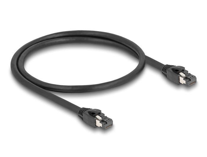 Delock RJ45 Netzwerkkabel Cat.8.1 S/FTP 50 cm bis 40 Gbps schwarz