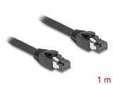 Delock RJ45 Netzwerkkabel Cat.8.1 S/FTP 1 m bis 40 Gbps schwarz