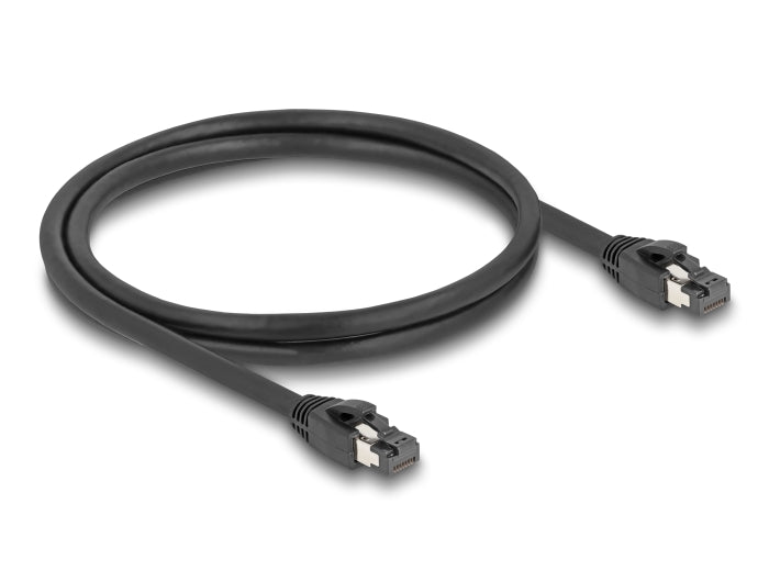 Delock RJ45 Netzwerkkabel Cat.8.1 S/FTP 1 m bis 40 Gbps schwarz