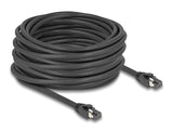 Delock RJ45 Netzwerkkabel Cat.8.1 S/FTP 15 m bis 40 Gbps schwarz
