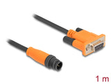 Delock M12 CAN Bus Kabel A-kodiert 5 Pin Stecker zu D-Sub 9 Buchse 1 m