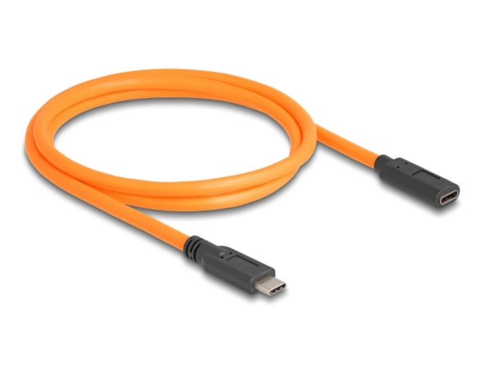 Delock USB 5 Gbps Kabel USB Type-C™ Stecker zu USB Type-C™ Buchse für Tethered Shooting 1 m orange