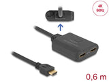 Delock HDMI Splitter 1 x HDMI in zu 2 x HDMI out 4K 60 Hz mit Downscaler