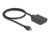 Delock HDMI Splitter 1 x HDMI in zu 2 x HDMI out 4K 60 Hz mit Downscaler