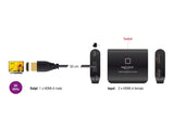 Delock HDMI Switch 2 x HDMI in zu 1 x HDMI out 8K 60 Hz mit integriertem Kabel 50 cm