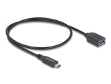 Delock USB 10 Gbps Kabel USB Type-C™ Stecker zu Typ-A Buchse 50 cm koaxial