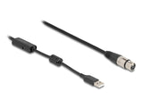 Delock High-Res Audio Konverterkabel XLR 3 Pin zu USB Type-A analog zu digital 3 m