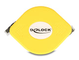Delock RJ45 Aufrollkabel Cat.6A U/FTP 1,5 m schwarz / gelb