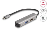 Delock USB Type-C™ Adapter zu HDMI 4K 60 Hz mit USB Typ-A und USB Type-C™ Daten + PD 92 W