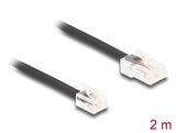 Delock Telefonkabel RJ45 Stecker zu RJ11 Stecker schwarz 2 m