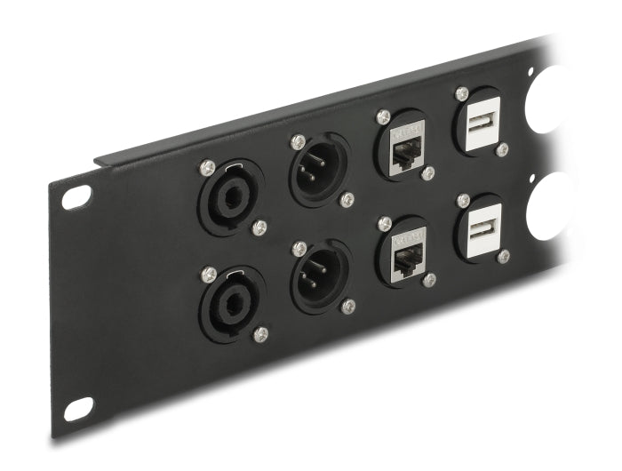 Delock D-Typ 10″ Patchpanel 12 Port 2 HE schwarz