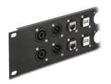 Delock D-Typ 10″ Patchpanel 12 Port 2 HE schwarz