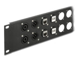 Delock D-Typ 19″ Patchpanel 24 Port 2 HE schwarz