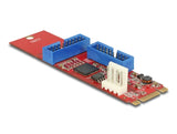 Delock Konverter M.2 Key B+M Stecker zu 2 x USB 5 Gbps Pfostenstecker