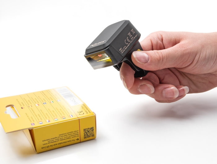 Delock Ringbarcode Scanner 1D und 2D mit 2,4 GHz oder Bluetooth - Wireless Charging Funktion