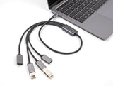 Delock 4 Port USB 2.0 Kabel-Hub mit USB Type-C™ Anschluss 60 cm