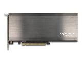 Delock PCI Express 4.0 x16 Karte zu 4 x intern NVMe M.2 Key M mit Kühlkörper und Lüfter - Bifurcation