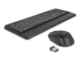 Delock USB Tastatur und Maus Set 2,4 GHz kabellos schwarz (Handballenauflage)