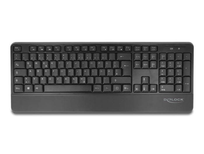 Delock USB Tastatur und Maus Set 2,4 GHz kabellos schwarz (Handballenauflage)