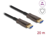Delock Aktives Optisches HDMI Kabel mit Metallarmierung 8K 60 Hz 20 m