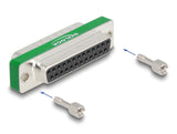 Delock HF/EMI Entstörfilter D-Sub 25 Pin Stecker zu Buchse mit Tiefpass kapazitiv