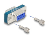 Delock HF/EMI Entstörfilter D-Sub 9 Pin Stecker zu Buchse mit Tiefpass induktiv