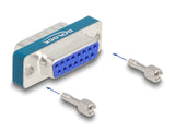 Delock HF/EMI Entstörfilter D-Sub 15 Pin Stecker zu Buchse mit Tiefpass induktiv