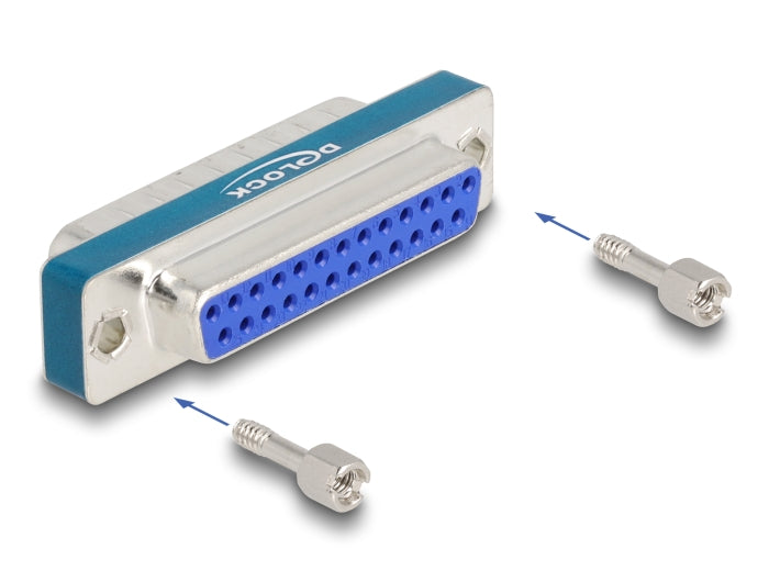 Delock HF/EMI Entstörfilter D-Sub 25 Pin Stecker zu Buchse mit Tiefpass induktiv