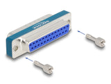 Delock HF/EMI Entstörfilter D-Sub 25 Pin Stecker zu Buchse mit Tiefpass induktiv