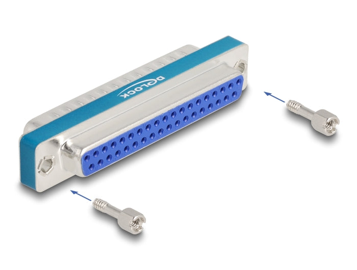 Delock HF/EMI Entstörfilter D-Sub 37 Pin Stecker zu Buchse mit Tiefpass induktiv