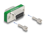 Delock HF/EMI Entstörfilter D-Sub 9 Pin Stecker zu Buchse mit Tiefpass kapazitiv