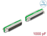 Delock HF/EMI Entstörfilter D-Sub 37 Pin Stecker zu Buchse mit Tiefpass kapazitiv