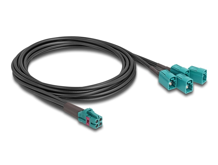 Delock Kabel Mini FAKRA Z Buchse quad zu 4 x FAKRA Z Buchse B-Typ