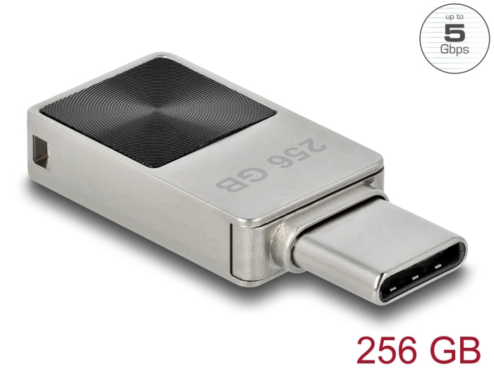 Delock Mini USB 5 Gbps USB-C™ Speicherstick 256 GB - Metallgehäuse