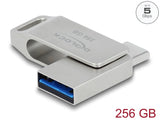 Delock USB 5 Gbps USB-C™ + Typ-A Speicherstick 256 GB - Metallgehäuse