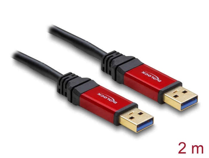 Delock USB 5 Gbps Kabel Typ-A Stecker zu Typ-A Stecker 2 m Metall