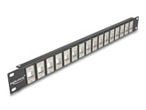 Delock Panel Mount 19" 16 Port 1 HE schwarz