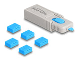 Delock USB Port Blocker Set für USB Typ-A Buchse 5 Stück + Verschlusswerkzeug