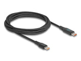 Delock USB 2.0 Daten- und Schnellladekabel USB Type-C™ Stecker zu Stecker PD 3.1 140 W mit Leistungsanzeige 1,20 m