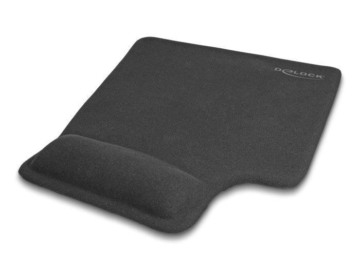 Delock Ergonomisches Mauspad mit Gel Handballenauflage Linkshänder schwarz