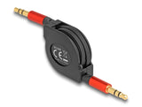 Delock Audio Aufrollkabel 3,5 mm 3 Pin Klinkenstecker zu Klinkenstecker 90 cm