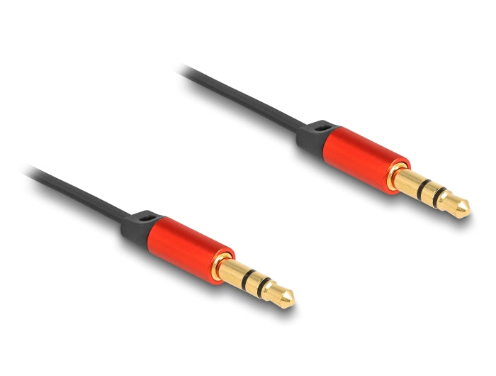 Delock Audio Aufrollkabel 3,5 mm 3 Pin Klinkenstecker zu Klinkenstecker 90 cm