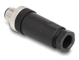 Delock M12 Steckverbinder A-kodiert 3 Pin Stecker zur Montage mit Schraubanschluss