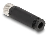 Delock M8 Steckverbinder A-kodiert 3 Pin Buchse zur Montage mit Schraubanschluss