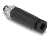 Delock M8 Steckverbinder A-kodiert 3 Pin Stecker zur Montage mit Schraubanschluss
